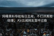 网曝黑料导航每日丑闻，不打烊真相惊爆，大V丑闻网友直呼过瘾