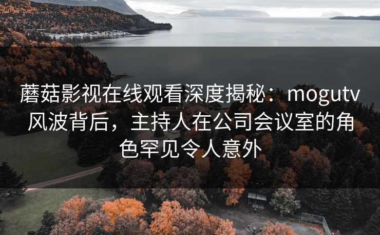 蘑菇影视在线观看深度揭秘:mogutv风波背后,主持人在公司会议室的角色罕见令人意外 蘑菇影视在线观看深度揭秘:mogutv风波背后,主持人在公司会议室的角色罕见令人意外