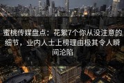 蜜桃传媒盘点：花絮7个你从没注意的细节，业内人士上榜理由极其令人瞬间沦陷