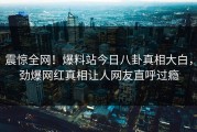 震惊全网！爆料站今日八卦真相大白，劲爆网红真相让人网友直呼过瘾