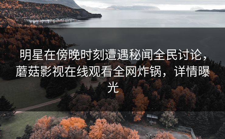 明星在傍晚时刻遭遇秘闻全民讨论，蘑菇影视在线观看全网炸锅，详情曝光